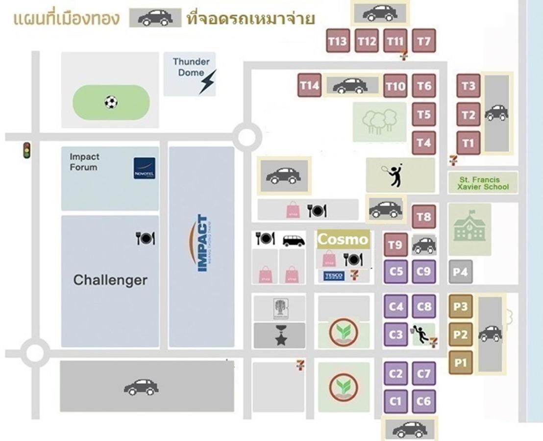 ป็อปปูล่าคอนโด เมืองทองธานี ใกล้ Impact 酒店 公寓 曼谷 外观 照片